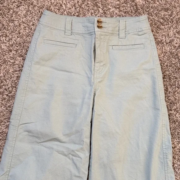 A New Day Cropped Pant Wide Leg Stretch Pastel Blue size 4 - Picture 3 of 7